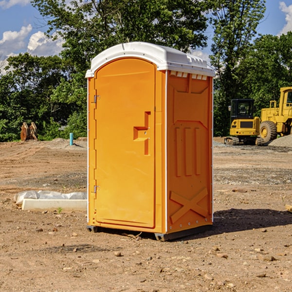 how often are the portable restrooms cleaned and serviced during a rental period in Seven Hills Colorado